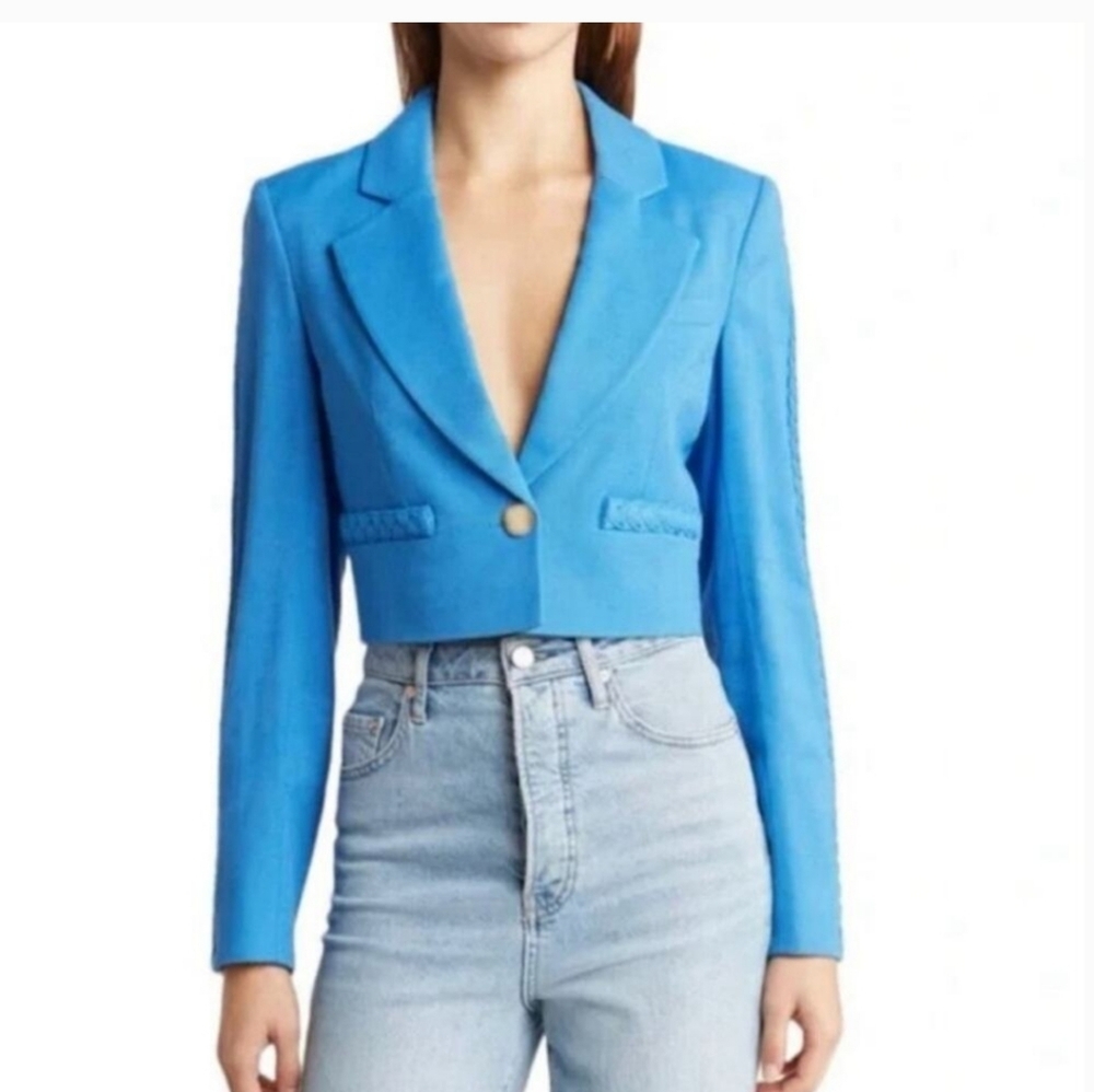 Jason Wu Cropped Linen Blend Single Button Braide… - image 4